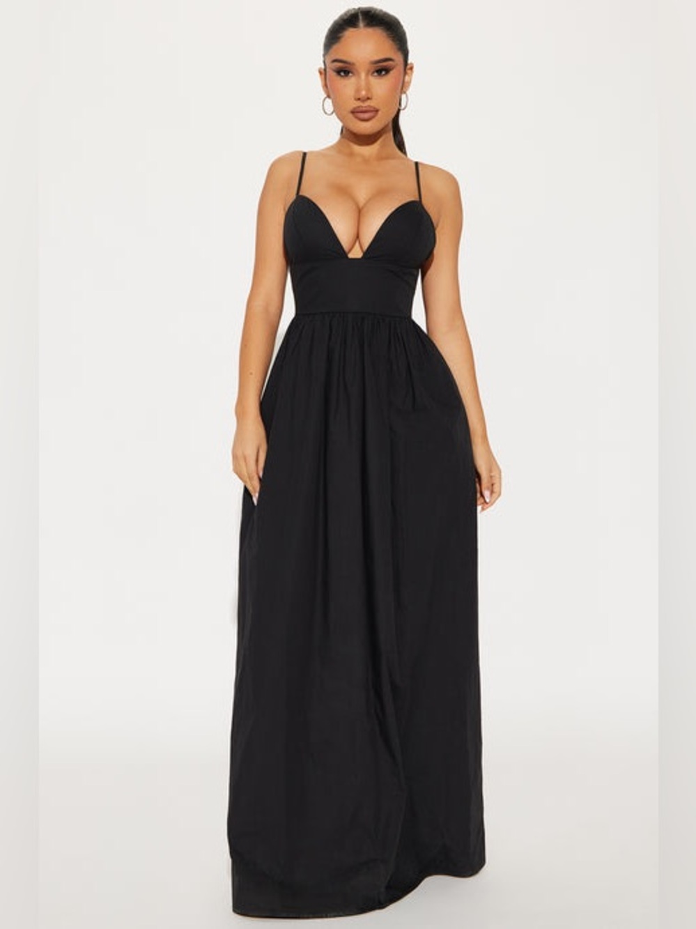 Destiny A Line Poplin Maxi Dress XL NWT